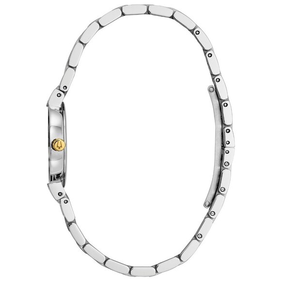 Bulova Futuro Women's Quartz Silver Gold Bracelet Watch - Picture 4 of 5